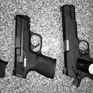 size comparison of my handguns