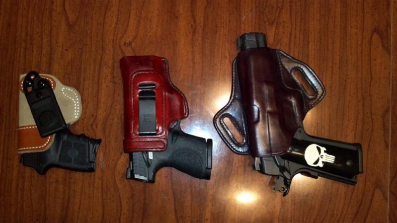 my pistols in their holsters