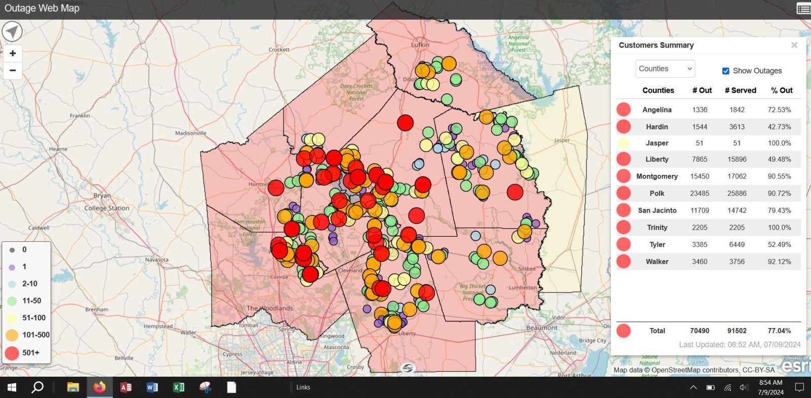 power outage 7 9 2024 0900.JPG