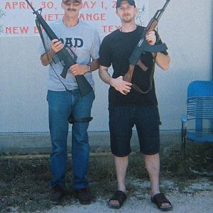 my dad at I at Dietz gun range New Braunfels, TX