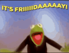 Its Friday Celebrate GIF - ItsFriday Celebrate Kermit GIFs